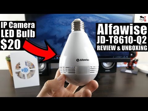 Alfawise JD-T8610-Q2 REVIEW: Hidden WiFi IP Camera in LED Bulb