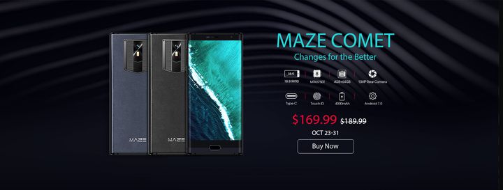 MAZE Comet: Leather Back and 18:9 Display - Price, Specs, Performance