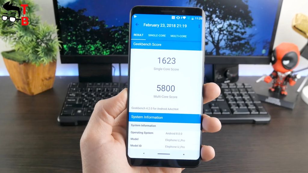 Elephone U Pro REVIEW geekbench 4 benchmark