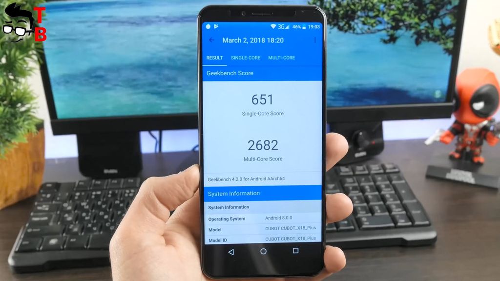 Cubot X18 Plus REVIEW geekbench 4