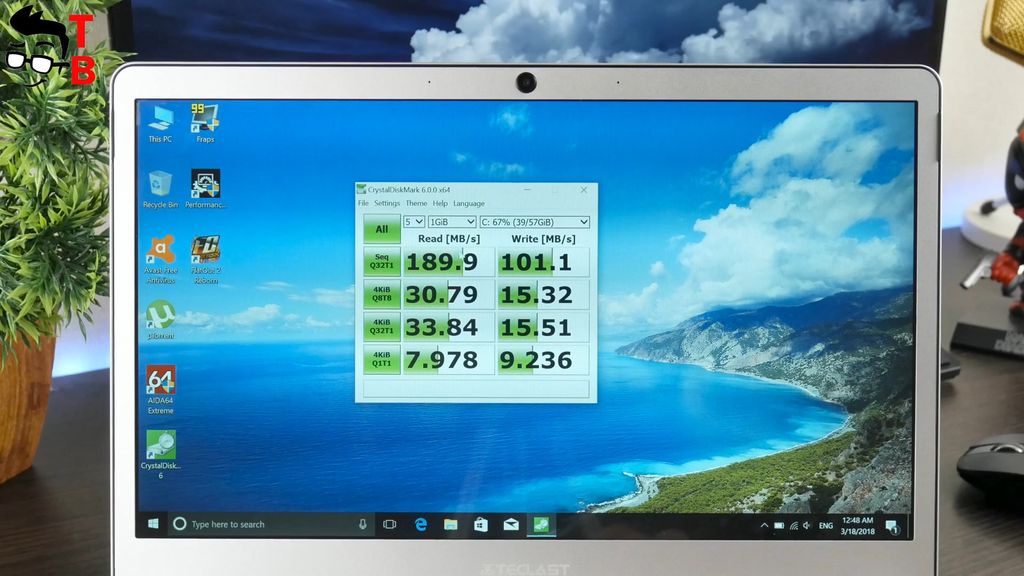Teclast F7 REVIEW memory speed