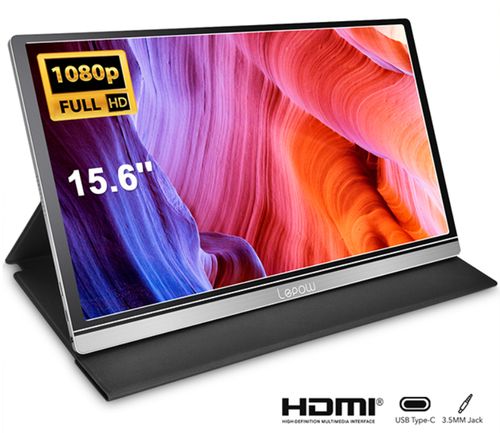 2020 Lepow Z1 High Color Gamut 15.6'' FHD Portable Monitor-Aerolite Black&Grey | COUPON: HDNVFNFD