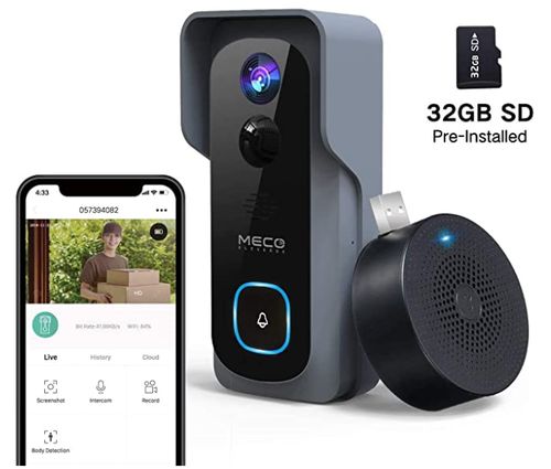 MECO Smart Video Doorbell | COUPON: MECOHDCAMERA