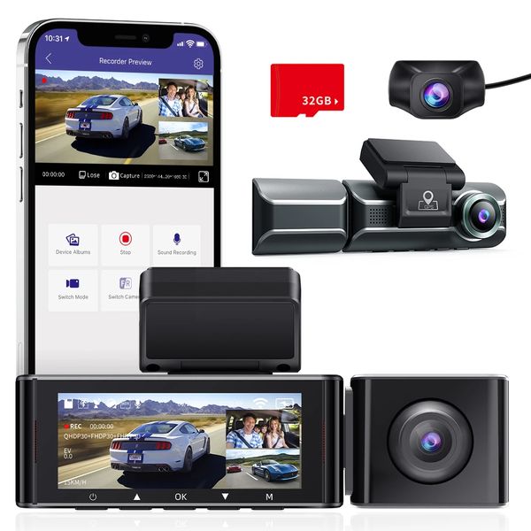 AZDOME M550 3 Camera 4K+1080P Car DVR - Aliexpress