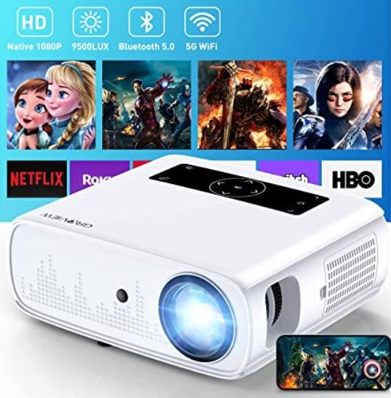 GROVIEW 9500L Native 1080P Projector - COUPON: Groview10 - 34% OFF DISCOUNT