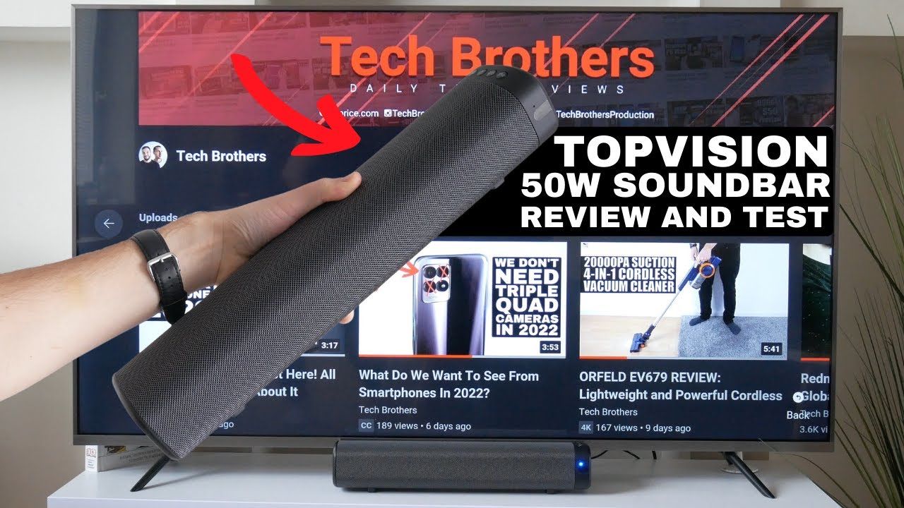 The Best Sound For Your TV! TOPVISION 50W Sound Bar Review