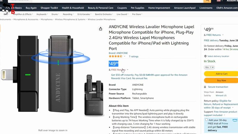 ANDYCINE Wireless Mic REVIEW: $49 Lavalier Microphone For iPhone!