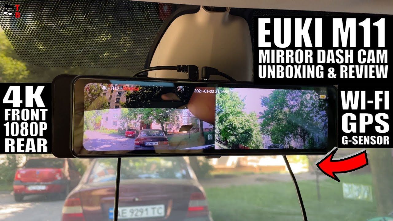 Front and Rear View Wi-Fi Mirror Dash Cam! EUKI M11 REVIEW