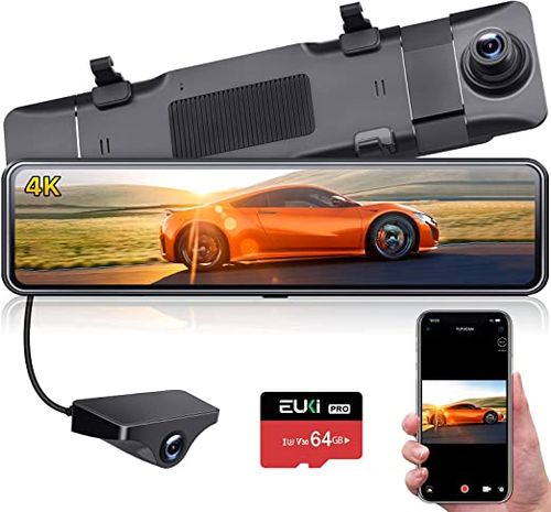 EUKI M11 Rear View Mirror Camera Smart Dual Dash Cam - $30 OFF COUPON - Amazon