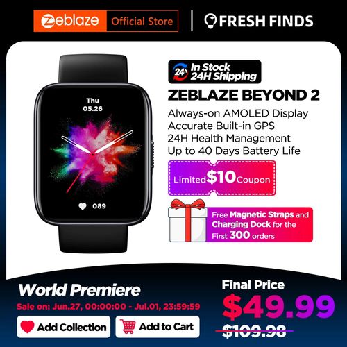 Zeblaze Beyond 2 GPS Smartwatch - Aliexpress