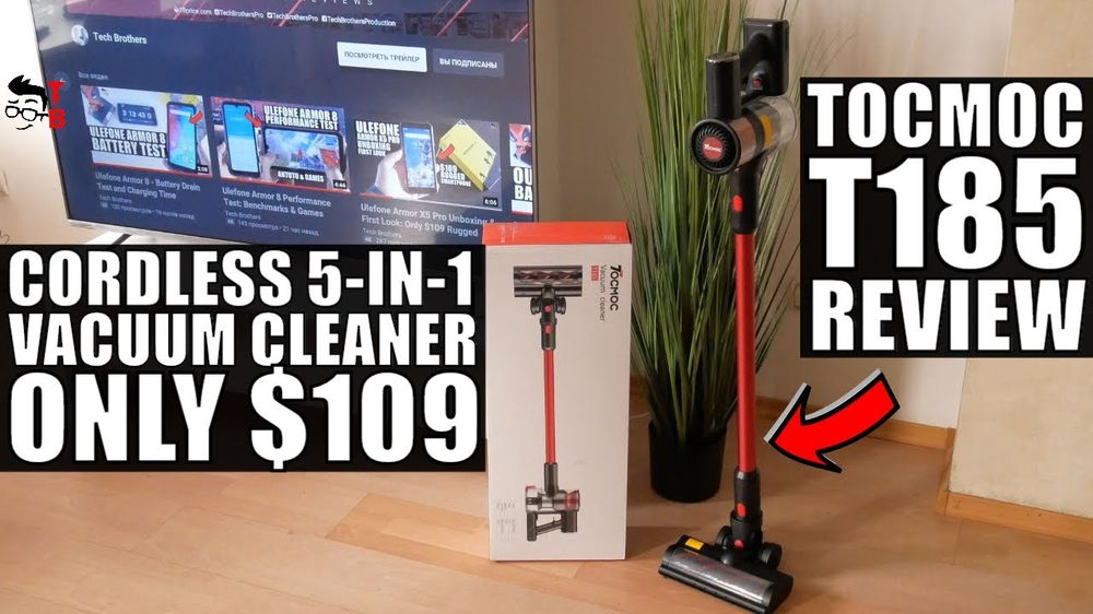 5-in-1 Cordless Vacuum Cleaner 2020! Tocmoc T185 REVIEW
