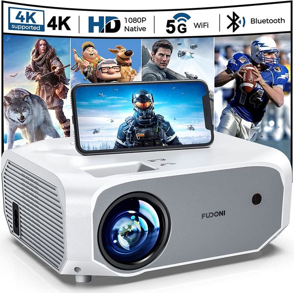 FUDONI 10000L Portable Outdoor Projector - Amazon