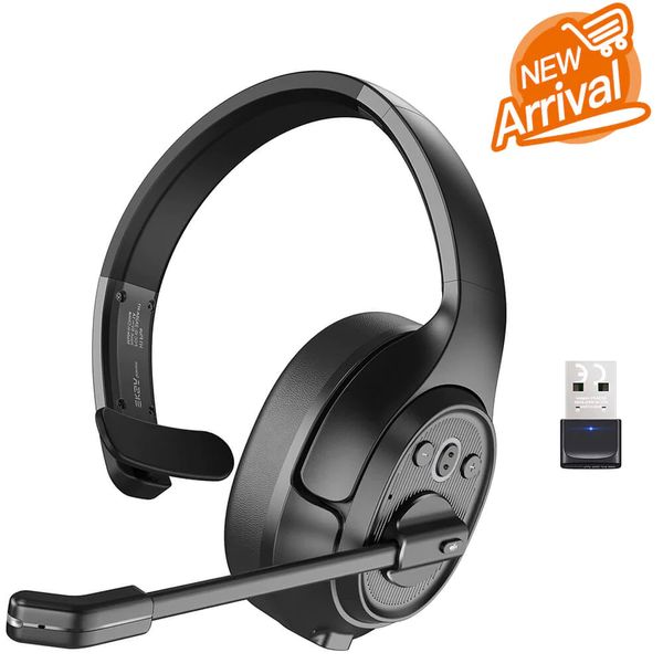 EKSAtelecom H1 Plus Bluetooth Wireless Trucker Headset With USB Dongle