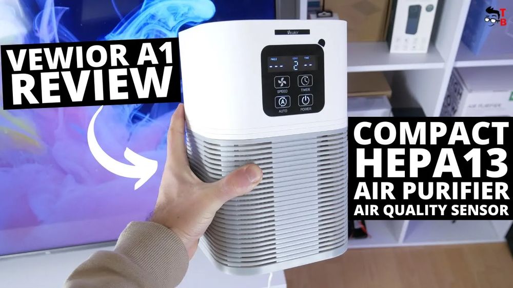 Desktop Air Purifier 2023 with PM2.5 Air Quality Sensor! VEWIOR A1 REVIEW