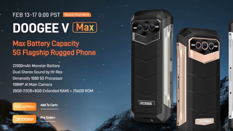 Doogee V Max: 22000mAh Battery Rugged Smartphone 2023!