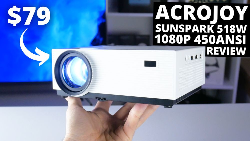 The Brightest Projector Under $100! Acrojoy Sunspark 518W REVIEW