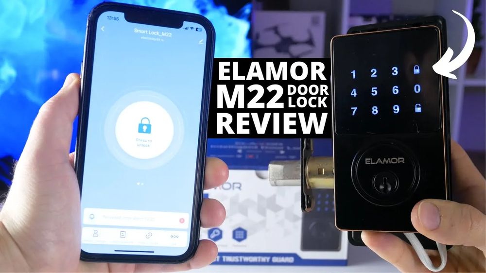 Smart Door Lock With 3 Unlock Methods! ELAMOR M22 REVIEW