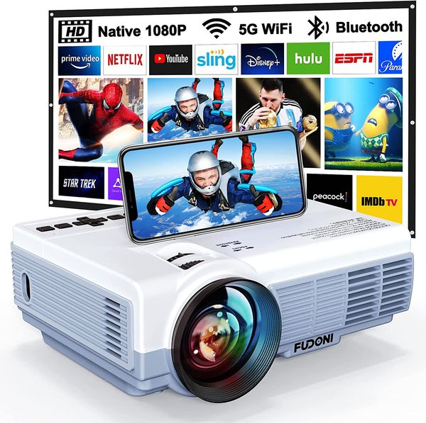 FUDONI Spare P1 Projector with WiFi and Bluetooth - Amazon - $45 OFF COUPON
