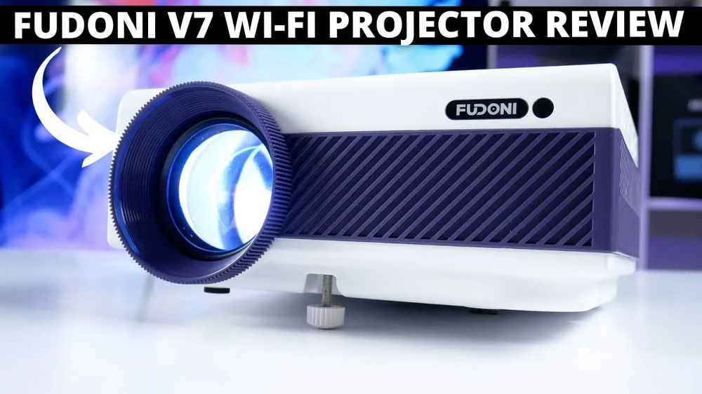 1080P Projector With Smartphone Connection via Wi-Fi! FUDONI V7 REVIE