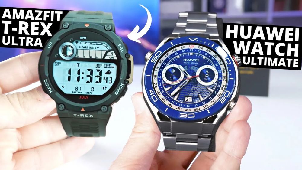 Huawei Watch Ultimate vs Amazfit T-Rex Ultra: Which Smartwatch Is Better?