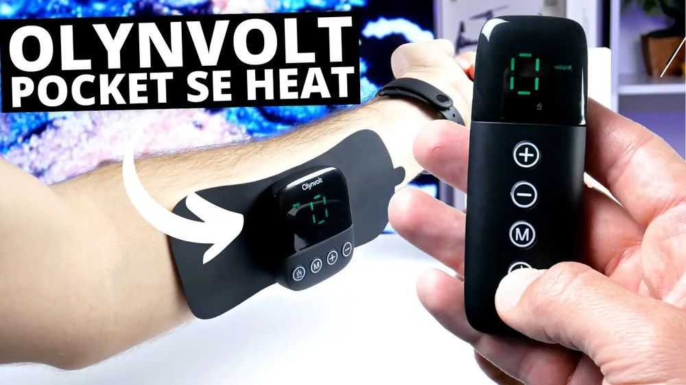 Wireless TENS Muscle Stimulator with Remote Control! Olynvolt Pocket SE Heat REVIEW