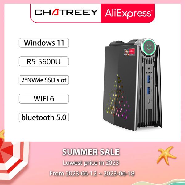 Chatreey AMR5 Mini PC Ryzen 5 5600U - Aliexpress