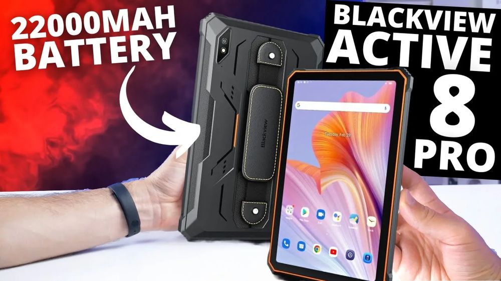 Blackview Active 8 Pro: 22000mAh Battery Rugged Tablet 2023!