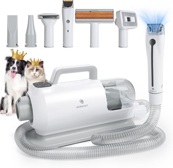 GEREFET Pet Grooming Vacuum and Blower Dryer - Amazon - $40 OFF COUPON