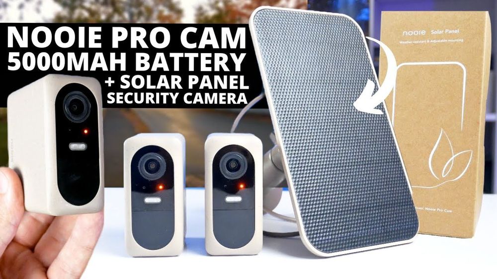Battery and Solar Powered Security Camera For Outdoor! Nooie Pro Cam REVIEW