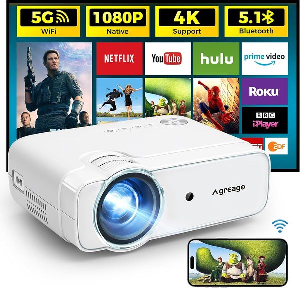 Agreago GC777Projector with WiFi and Bluetooth - Amazon