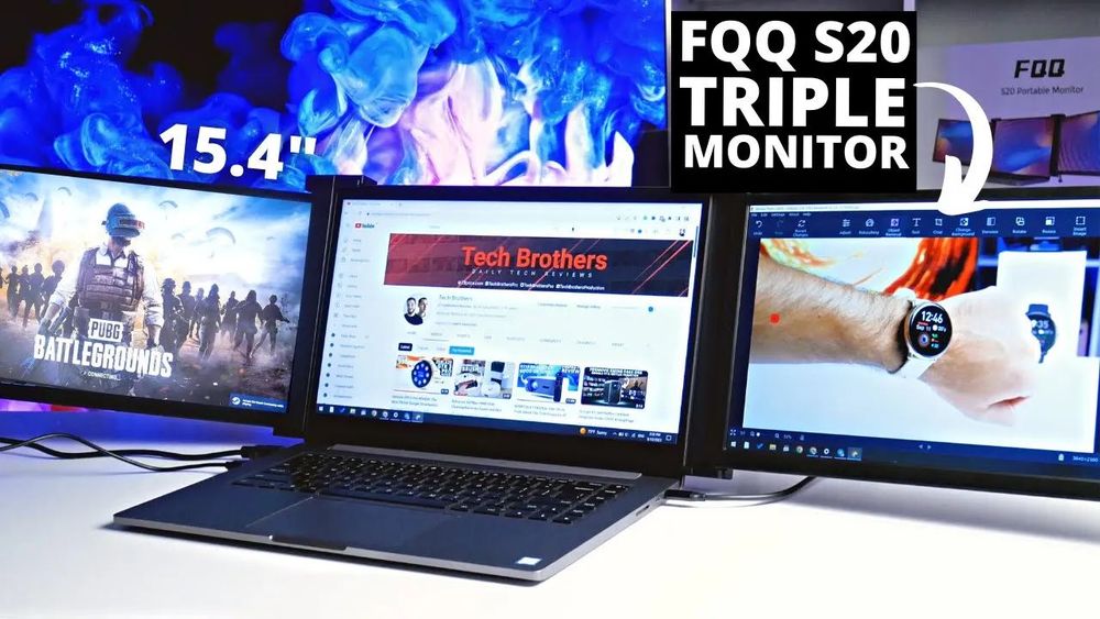 Triple Monitor Boosts Productivity But Keeps Portability! FQQ S20 REVIEW