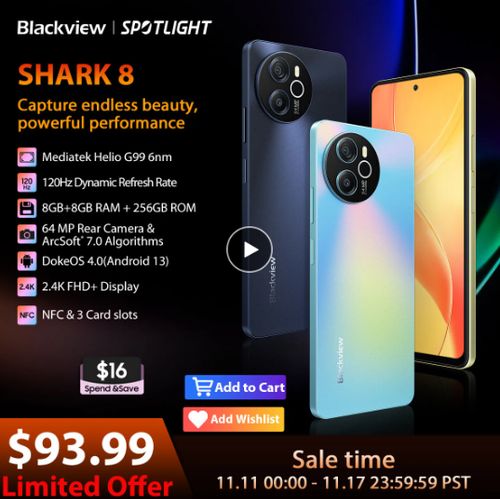 Blackview Shark 8 8GB/256GB Dual Sim Gold