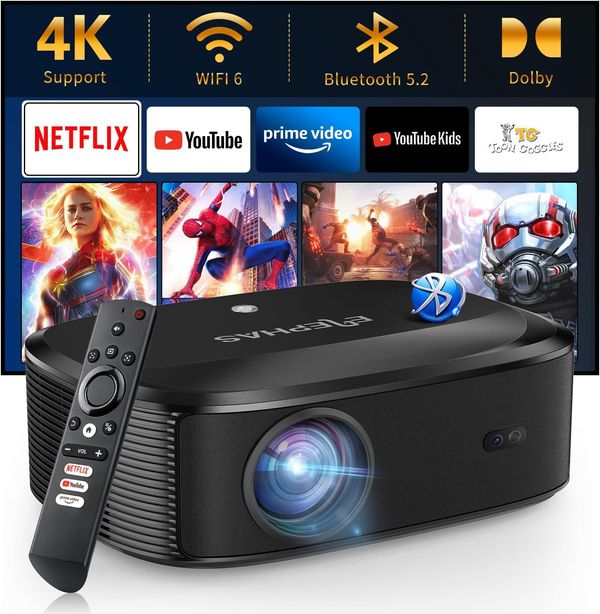 ELEPHAS 4K Projector with Wifi and Bluetooth - Amazon