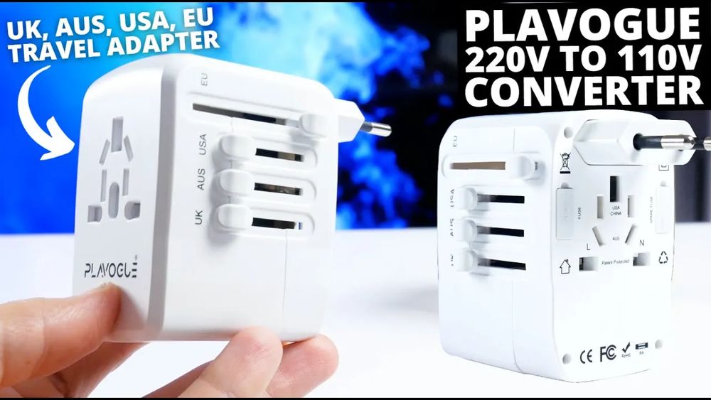 How To Use a 110V Appliance in a 220V Country? PLAVOGUE Voltage Converter and Adapter REVIEW