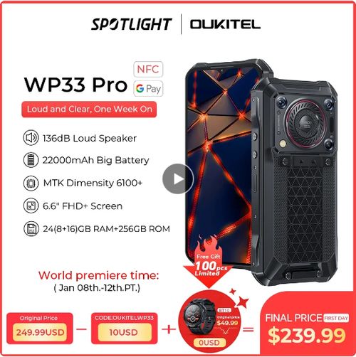 Oukitel WP33 Pro 5G Rugged Smartphone - Aliexpress