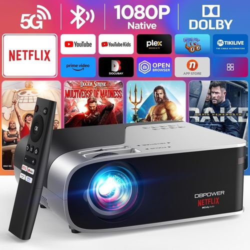 DBPOWER Native 1080p Projector Netflix Officially-Licensed - Amazon239.99